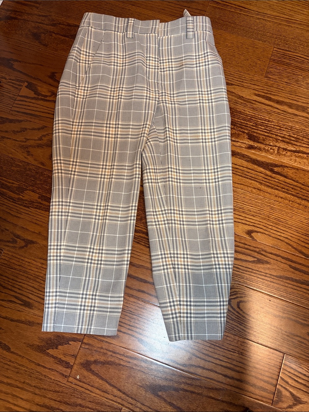 Acne Plaid Cropped Trousers in Gray and Cream. Suit Blazer available too.